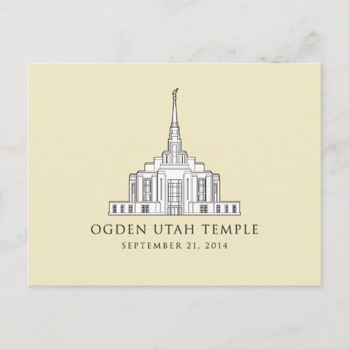 Ogden Utah Temple Sept 21 2014 post card