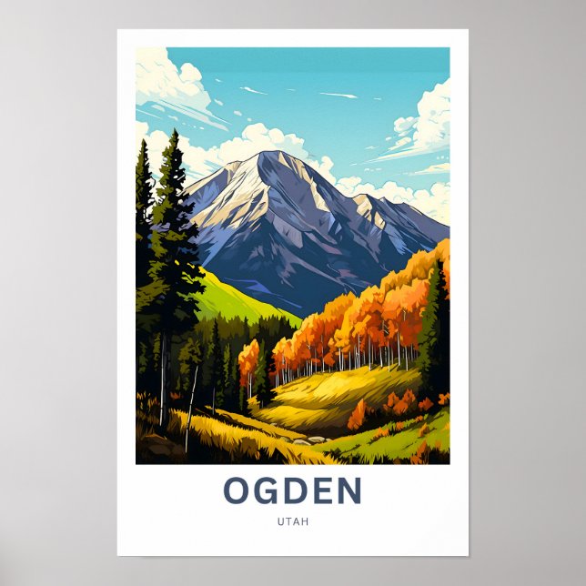 Ogden Utah Travel Print (Front)
