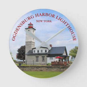 Ogdensburg Harbor Lighthouse, New York Clock