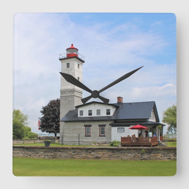 Ogdensburg Harbor Lighthouse, New York Wall Clock (Front)