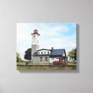 Ogdensburg Harbor Lighthouse, NY Wrapped Canvas Print