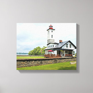 Ogdensburg Harbor Lighthouse, NY Wrapped Canvas Print