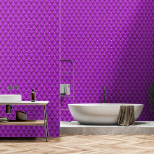 Ogee Gold Diamond Tufted Purple Violet Wallpaper