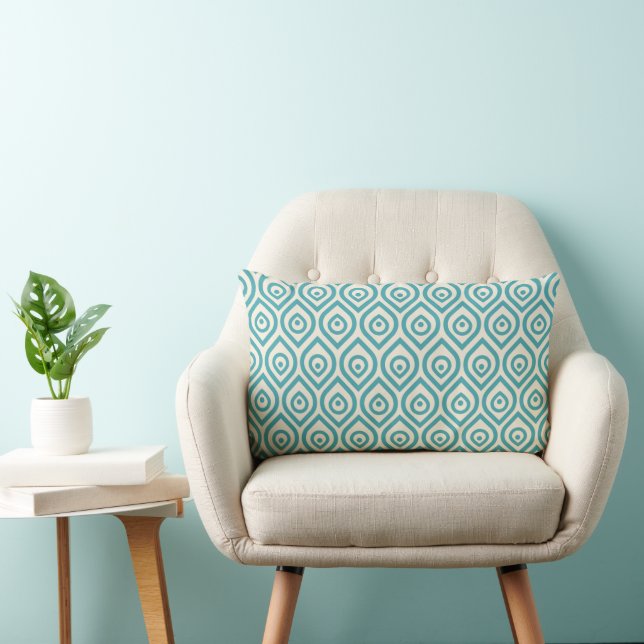 Ogee retro pattern lumbar pillow (Chair)