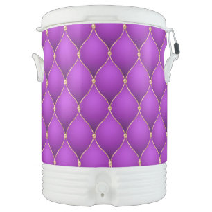 Ogee Tufted Purple Gold Beverage Cooler