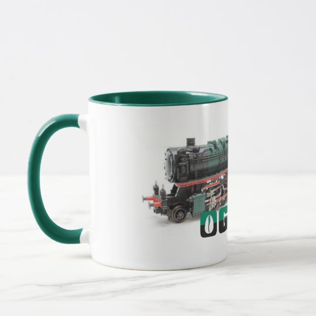 Oggun mug TwoTone with train (Left)