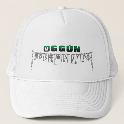 Oggun trucker hat all white trucker hat