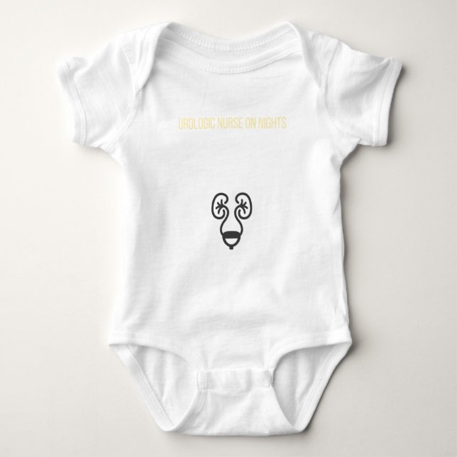 ogic Nurse On Nights - Urologic Nurse Baby Bodysuit (Front)