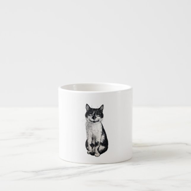 Ogie the cat espresso cup (Front)