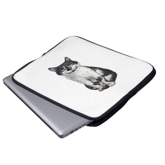 Ogie the cat laptop sleeve (Front Bottom)