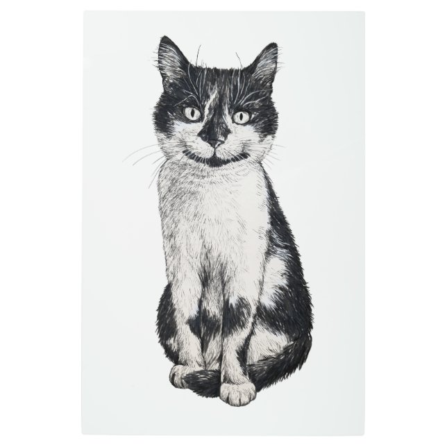 Ogie the cat metal print (Front)