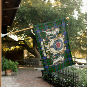 Ogilvie/Ogilvy Clan Badge & Tartan Personalized House Flag