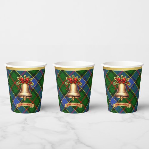 Ogilvie Personalized Tartan Christmas Paper Cups
