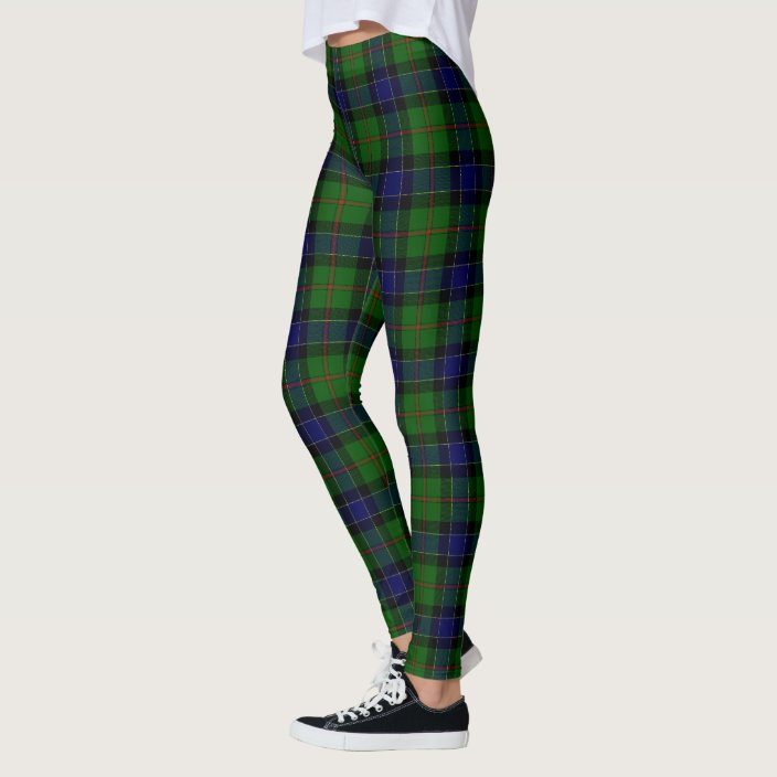 Ogilvie tartan blue green plaid leggings | Zazzle.com