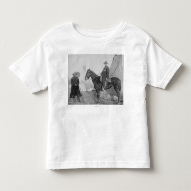 Oglala Chief "Rocky Bear" with White Toddler T-shirt (Front)