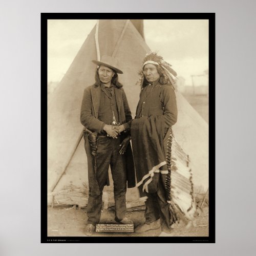 Oglala Chiefs Red Cloud  American Horse SD 1891 Poster