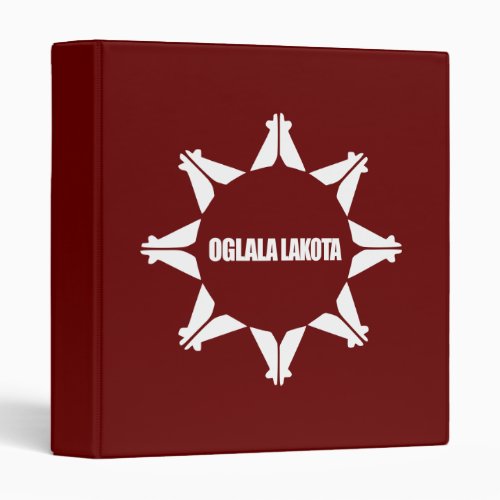 Oglala Lakota Flag 3 Ring Binder