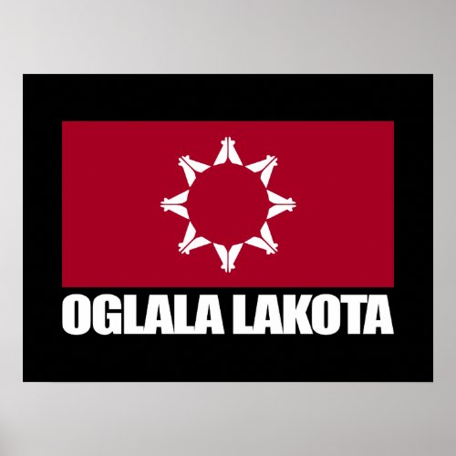 Oglala Lakota Flag Poster