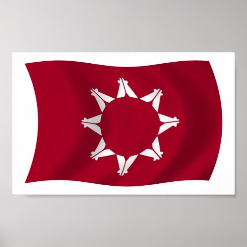 Oglala Lakota Flag Poster Print