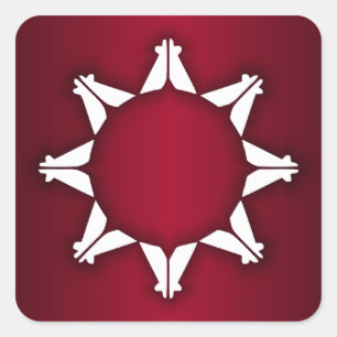 Oglala Lakota Flag Square Sticker