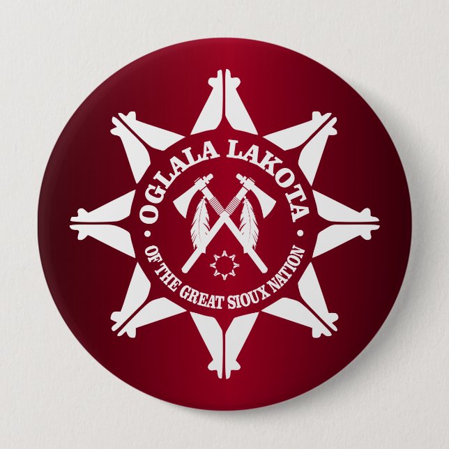 Oglala Lakota Pinback Button (Front)