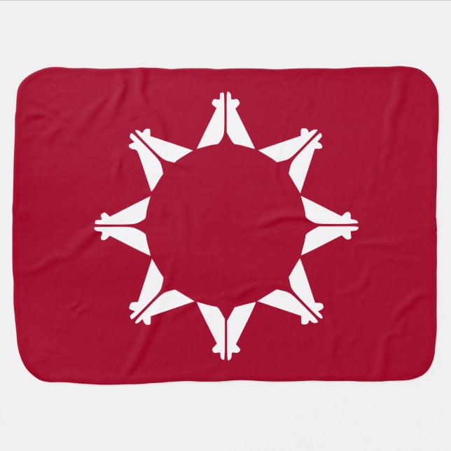 Oglala Lakota Sioux Flag Baby Blanket (Horizontal)