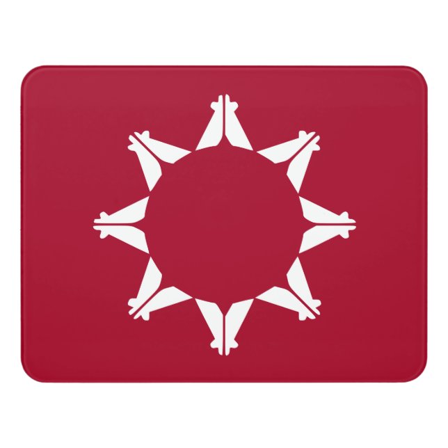 Oglala Lakota Sioux Flag Door Sign (Contemporary Front)