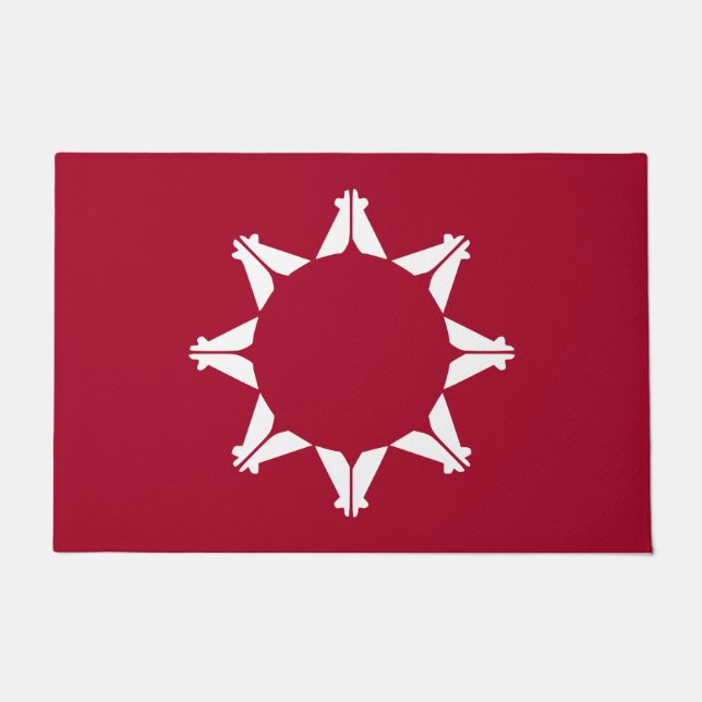 Oglala Lakota Sioux Flag Doormat (Front)