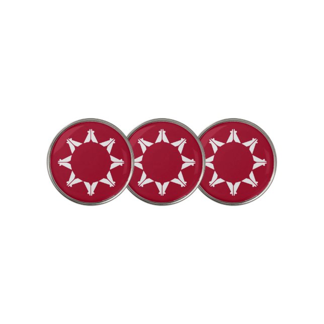 Oglala Lakota Sioux Flag Golf Ball Marker (3 Up)