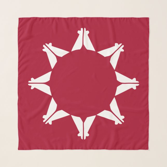 Oglala Lakota Sioux Flag Scarf (Front)