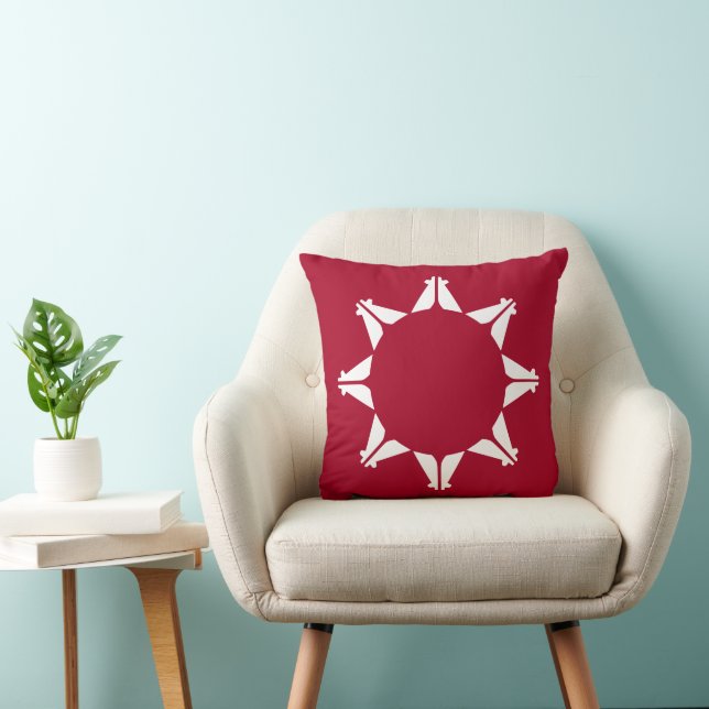 Oglala Lakota Sioux Flag  Throw Pillow (Chair)