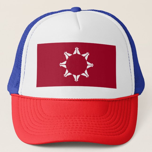 Oglala Lakota Sioux Flag  Trucker Hat (Front)