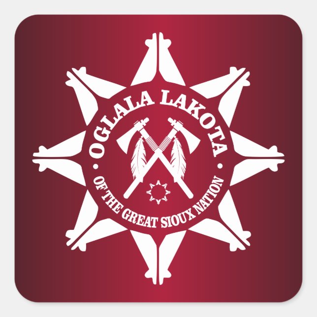 Oglala Lakota Square Sticker (Front)