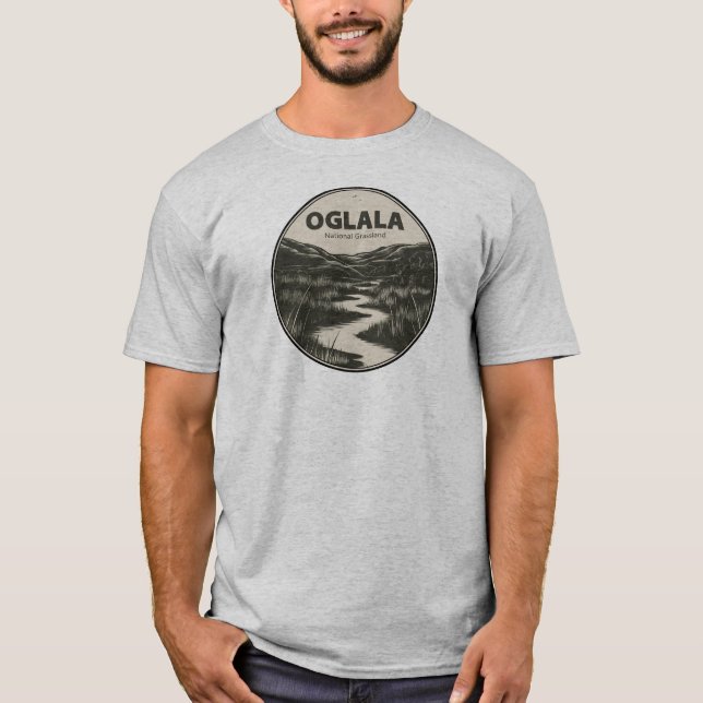 Oglala National Grassland Nebraska Stream T-Shirt (Front)