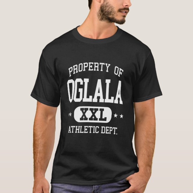 Oglala Retro Athletic Property Dept T-Shirt (Front)