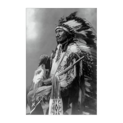 Oglala Sioux Chief Rocky Bear c 1899 Acrylic Print
