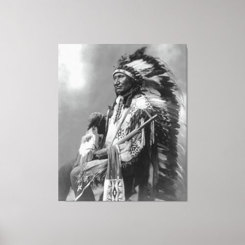 Oglala Sioux Chief Rocky Bear c 1899 Canvas Print