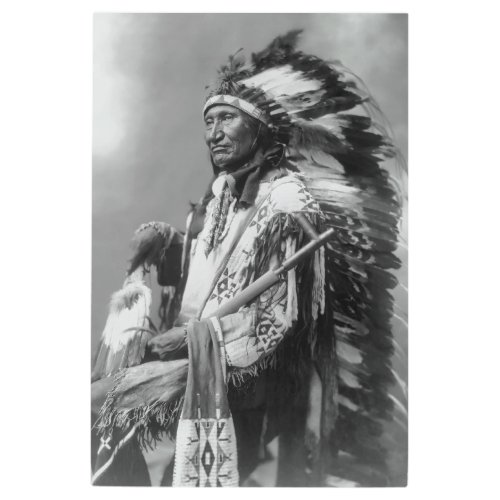 Oglala Sioux Chief Rocky Bear c 1899 Metal Print