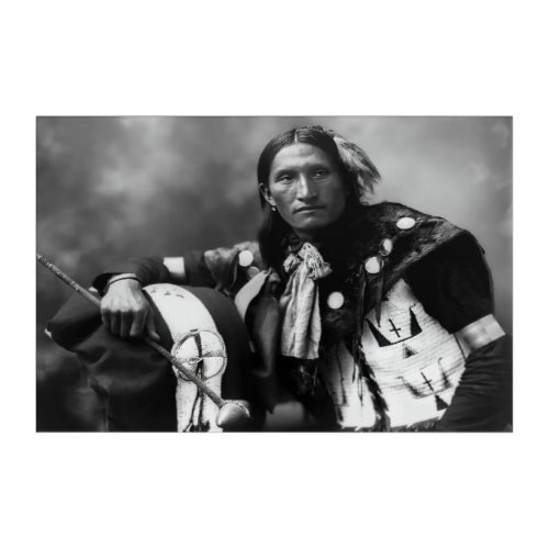 Oglala Sioux Warrior Eddie Plenty Holes c 1899 Acrylic Print