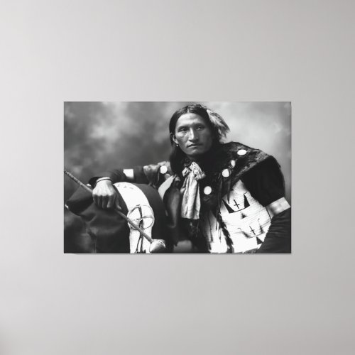 Oglala Sioux Warrior Eddie Plenty Holes c 1899 Canvas Print