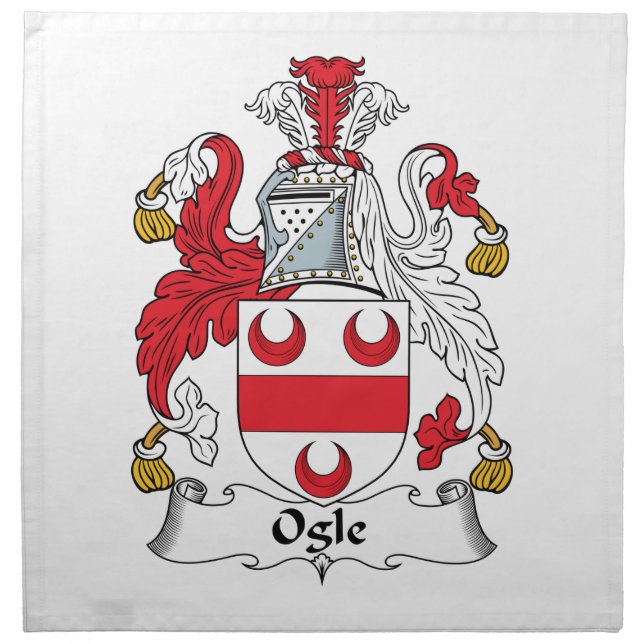 Ogle Family Crest Cloth Napkin (Front)