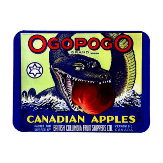 Ogopogo Canadian apples fruit crate label Magnet