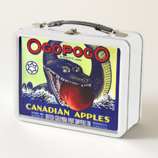 Ogopogo Canadian apples fruit crate label print Metal Lunch Box