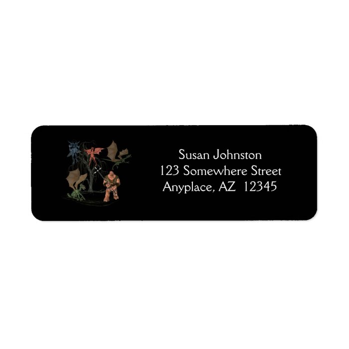 Ogre Creatures Scary Halloween Address Label