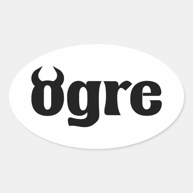 Ogre Oval Sticker (Front)