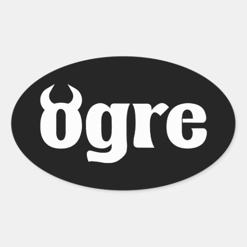 Ogre Oval Sticker