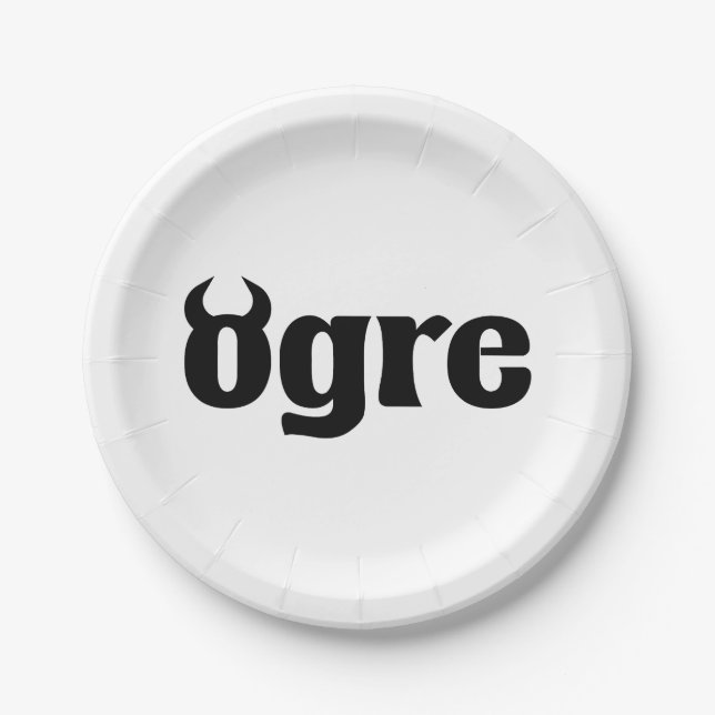 Ogre Paper Plates (Front)