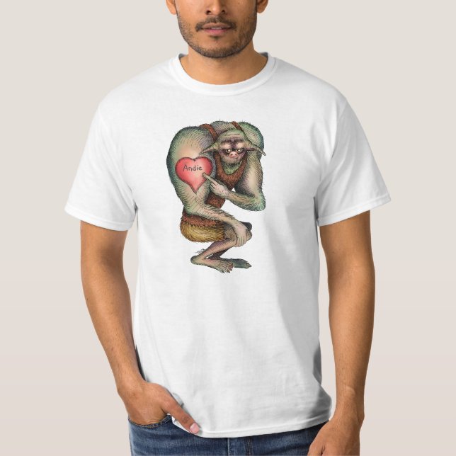 Ogre Proud of Heart Tattoo (change name on tattoo) T-Shirt (Front)