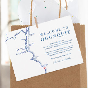 Ogunquit Cliff House Wedding Weekend Itinerary  Thank You Card