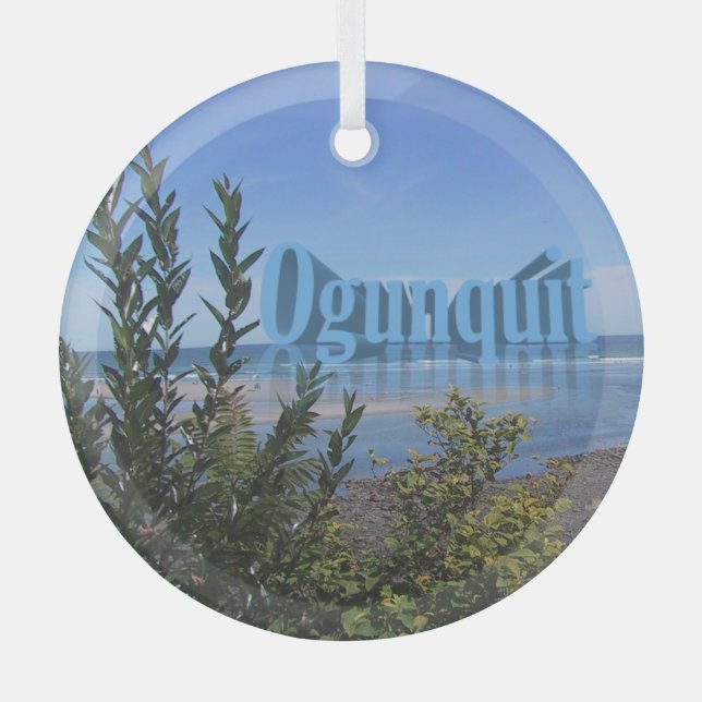 Ogunquit,Maine  Glass Ornament (Front)
